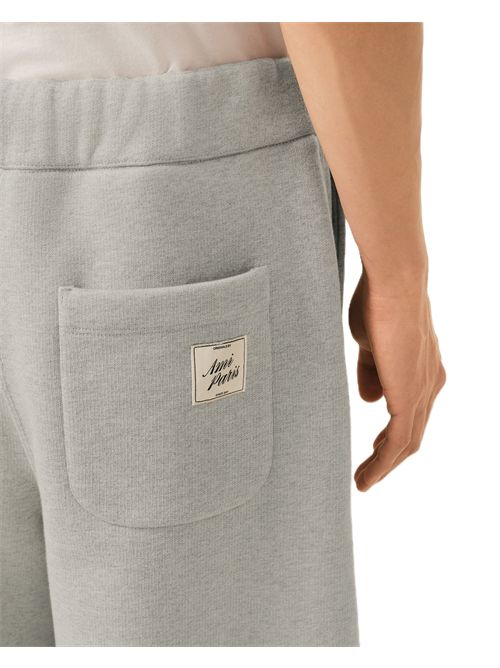 Pantaloni da jogging in felpa loopback pesante. Ami Paris | UTR904.JE02380951 HEATHER ASH GREY